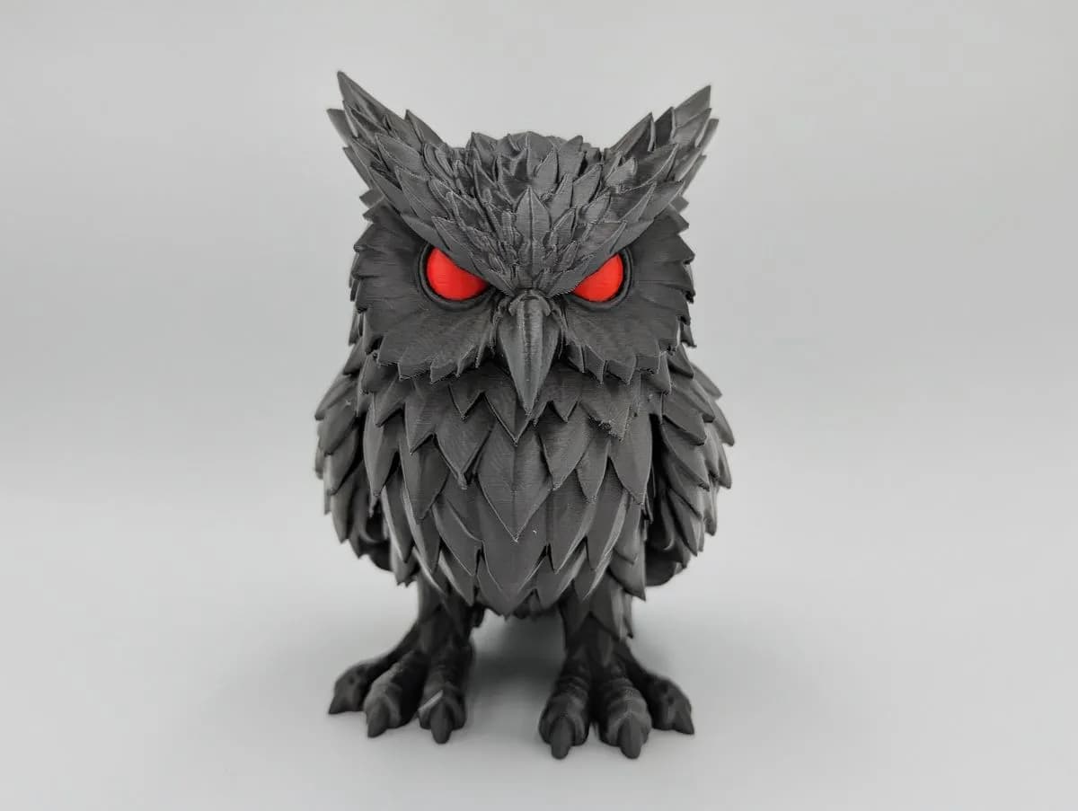 Crimson uil, gelicentieerd ontwerpvoorbeeld van Deadmoon Designs (1)