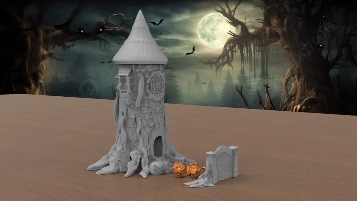 Halloween dice tower, licensed design example by Holydesign (1)