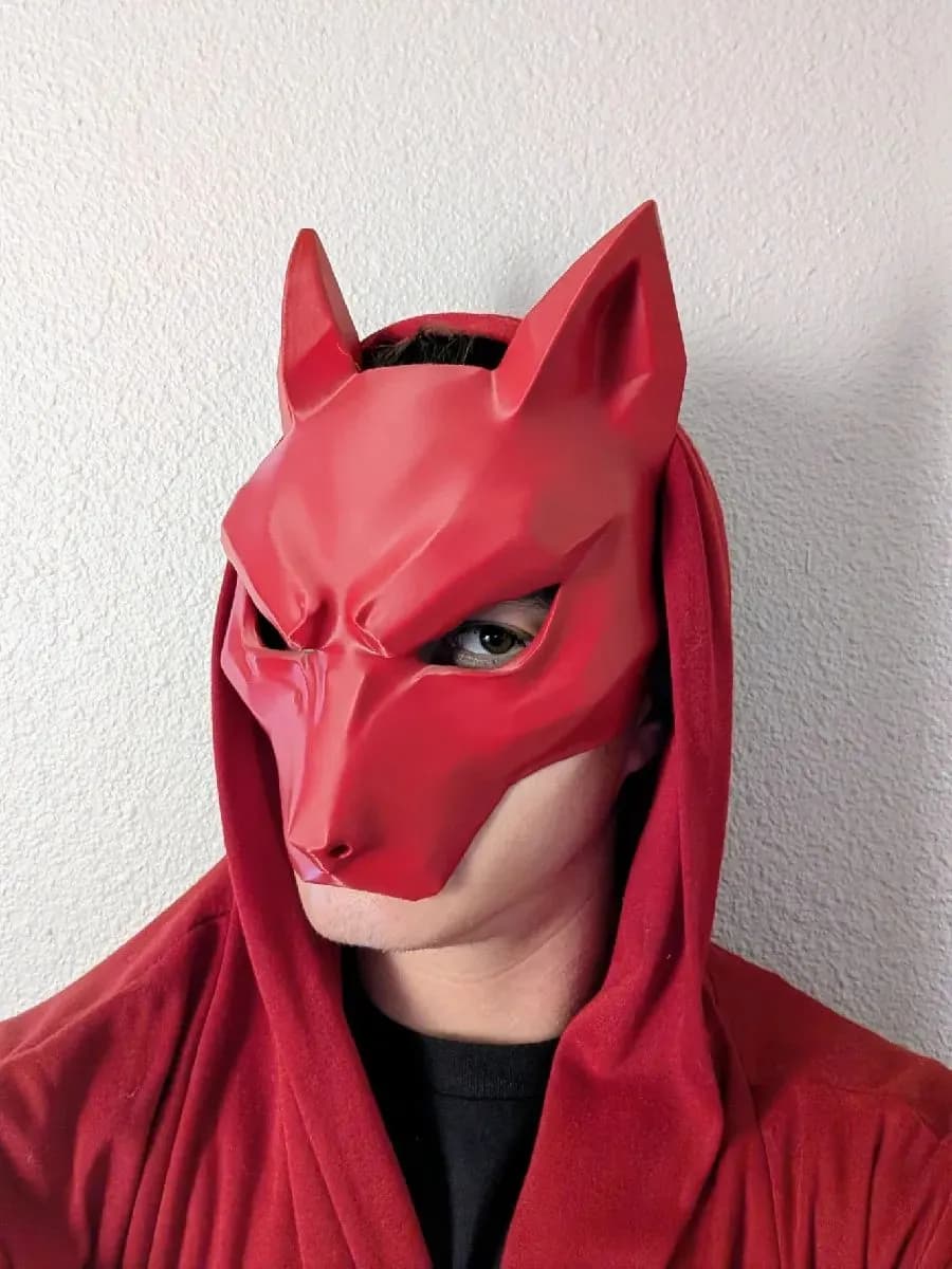 Kitsune masker, gelicentieerd ontwerpvoorbeeld van Deadmoon Designs (1)