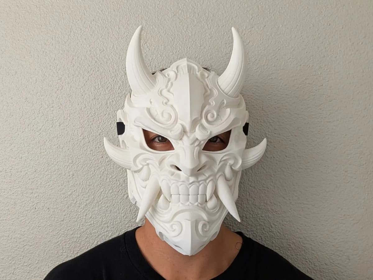 Oni demonmasker, gelicentieerd ontwerpvoorbeeld van Deadmoon Designs (1)