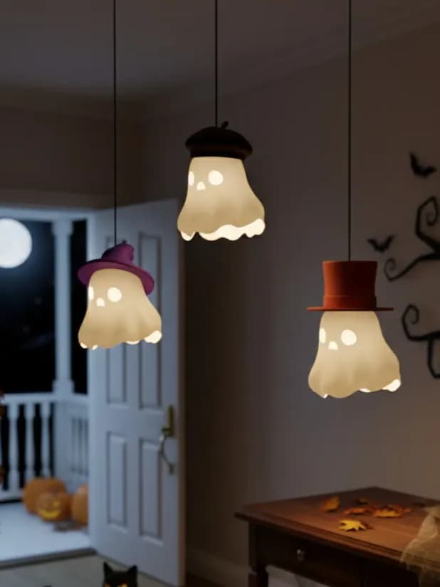 Spook hanglampkap, gelicentieerd ontwerpvoorbeeld van kraken.stl (1)