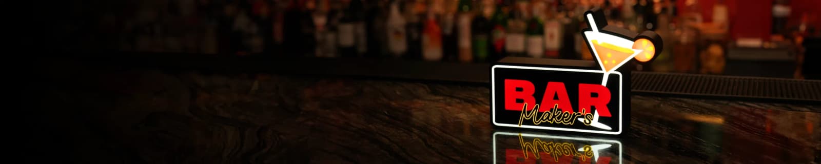 Official Lightbox Maker banner showing an illuminated BAR lightbox on a dark bar.