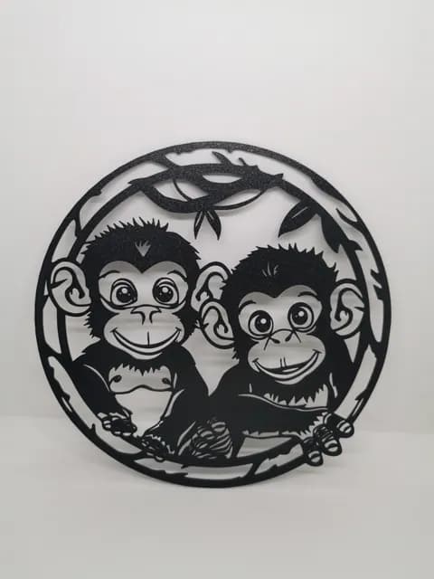 2D Baby Monkeys Wall Art, catalogusmodel OT-15539390872E