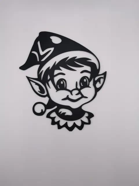2D Christmas Elf Wall Art/Window Art, catalogusmodel OT-27E296E5766C