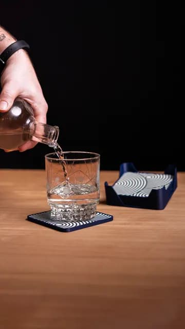 CONCENTRIC SQUARE COASTERS, catalogusmodel OT-32225584720C