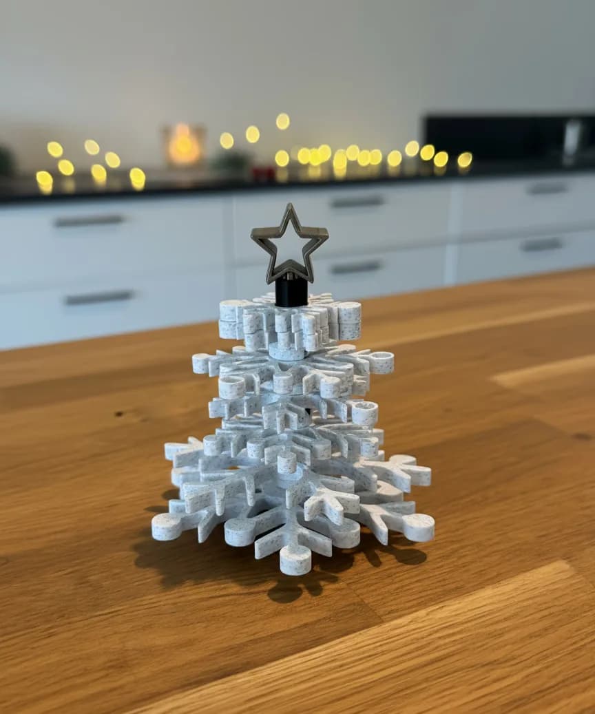 FlakeStack modulaire kerstboom, ontwerpvoorbeeld van Vireo Studio (1)