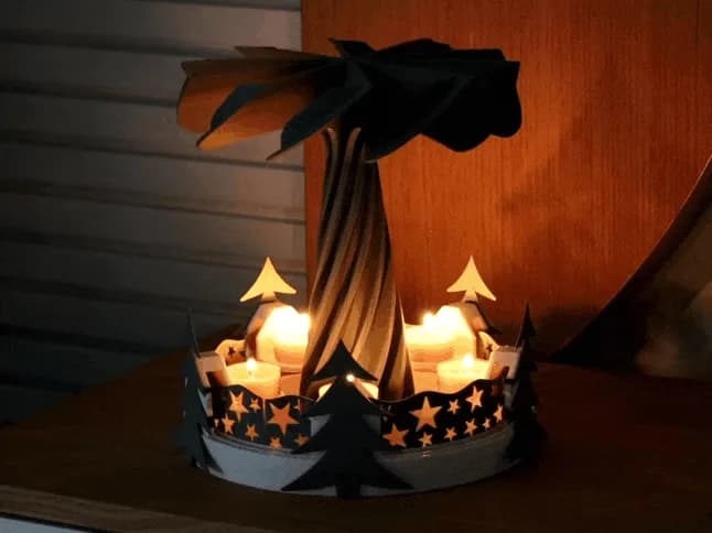 Kerstcarrousel-decoratie, ontwerpvoorbeeld van Iamprinted (1)