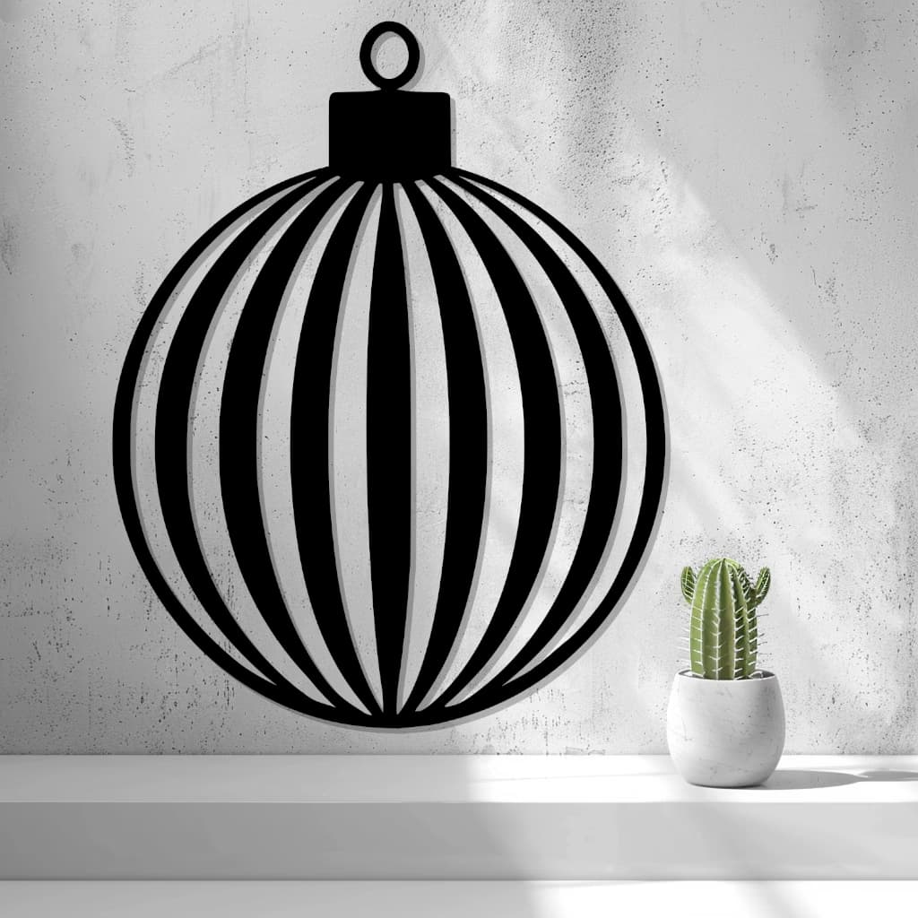 Kerstbal voor wand of raam, ontwerp van 2D Arts