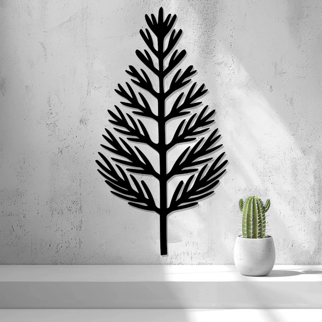 Moderne kerstboom-wanddecoratie, ontwerp van 2D Arts