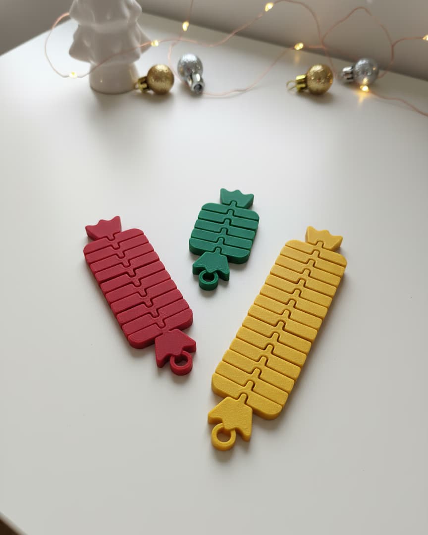 Candytrio | Flexi Christmas Candy Keychains – Set Of 3 Sizes, designed by Vireo Studio
