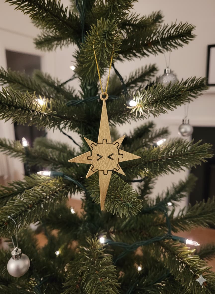 Flexibele kerstster, ontwerp van Vireo Studio