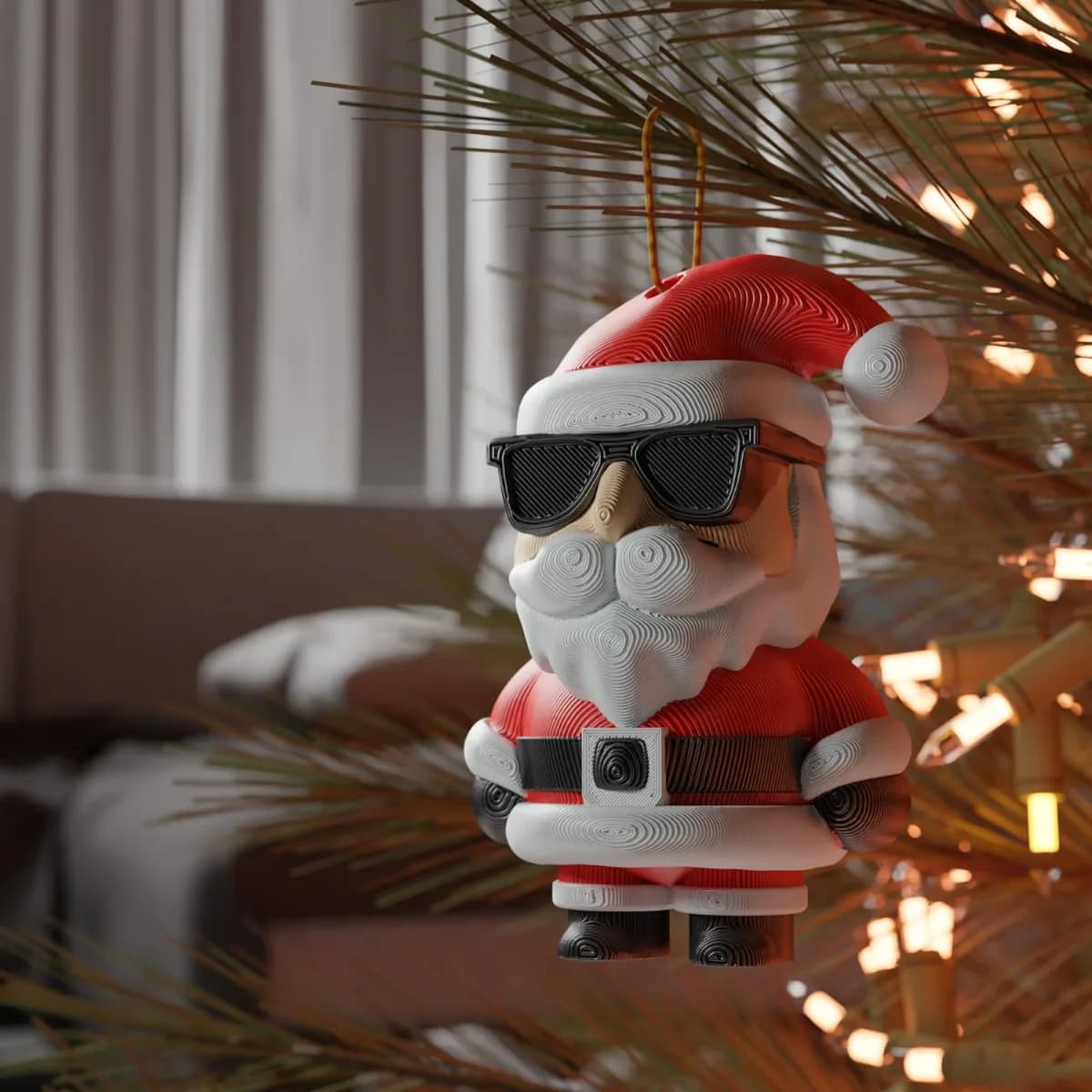 Cool Santa ornament, ontwerpvoorbeeld van Holydesign (1)