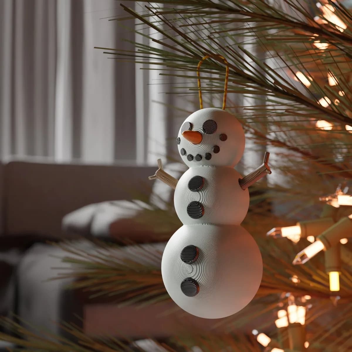 Snowman ornament, source design view 1 by Holydesign