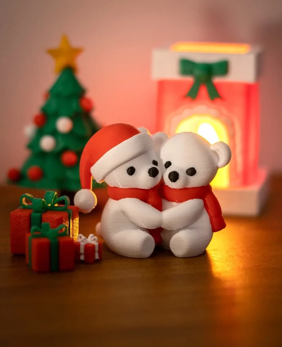 Christmas bear family, source design view 1 by kraken.stl