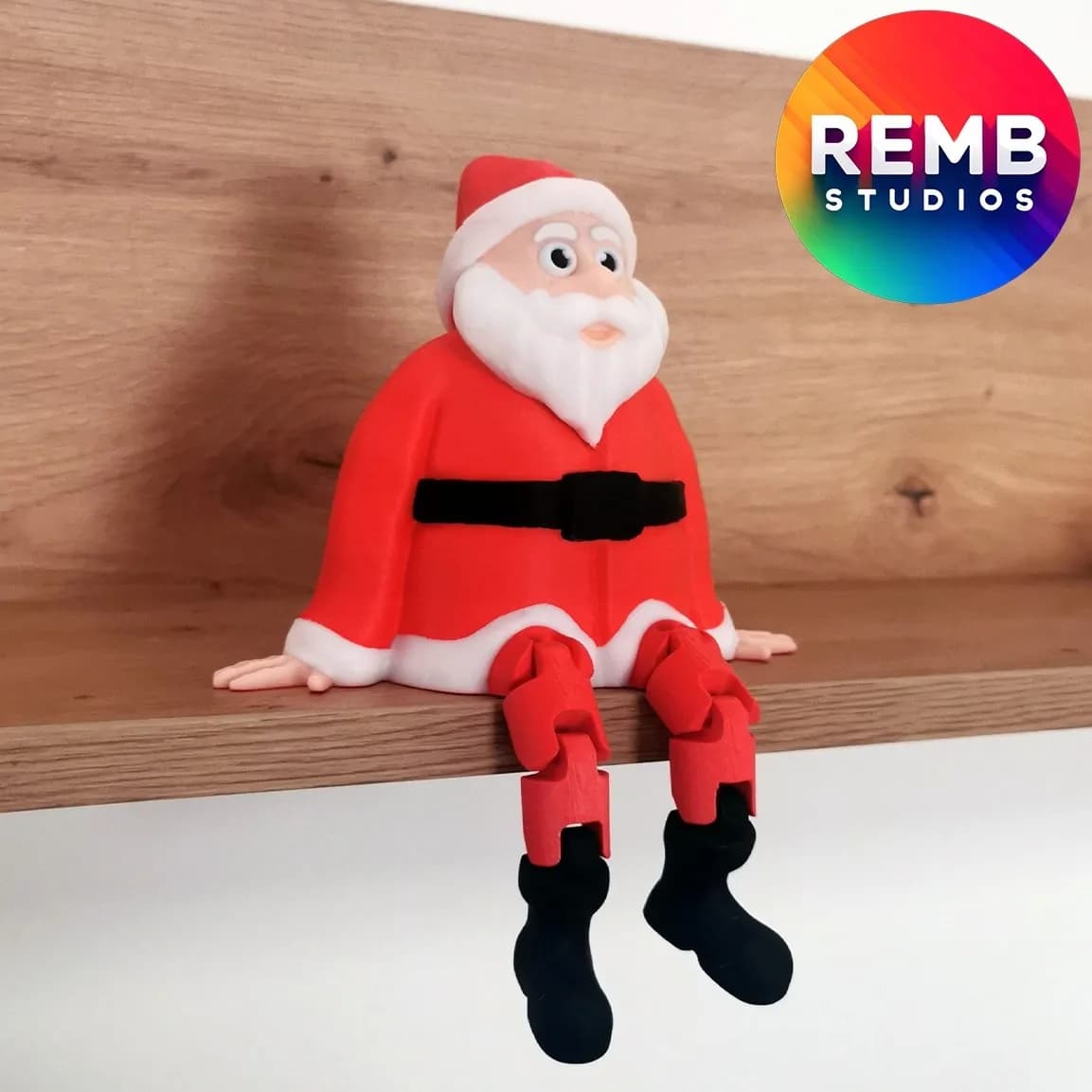 Zittende flexi-kerstman, ontwerpvoorbeeld van Remb Studios (1)