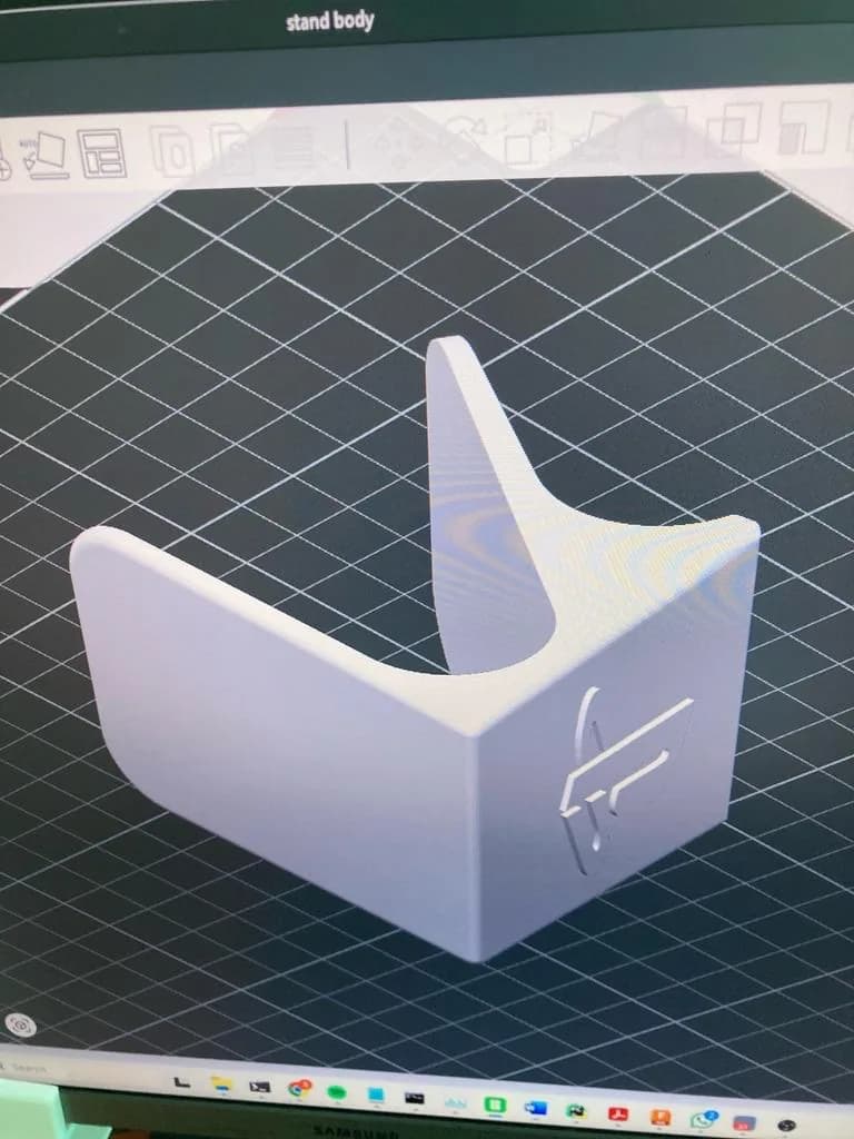 CAD design of a phone stand as a step in the testing process