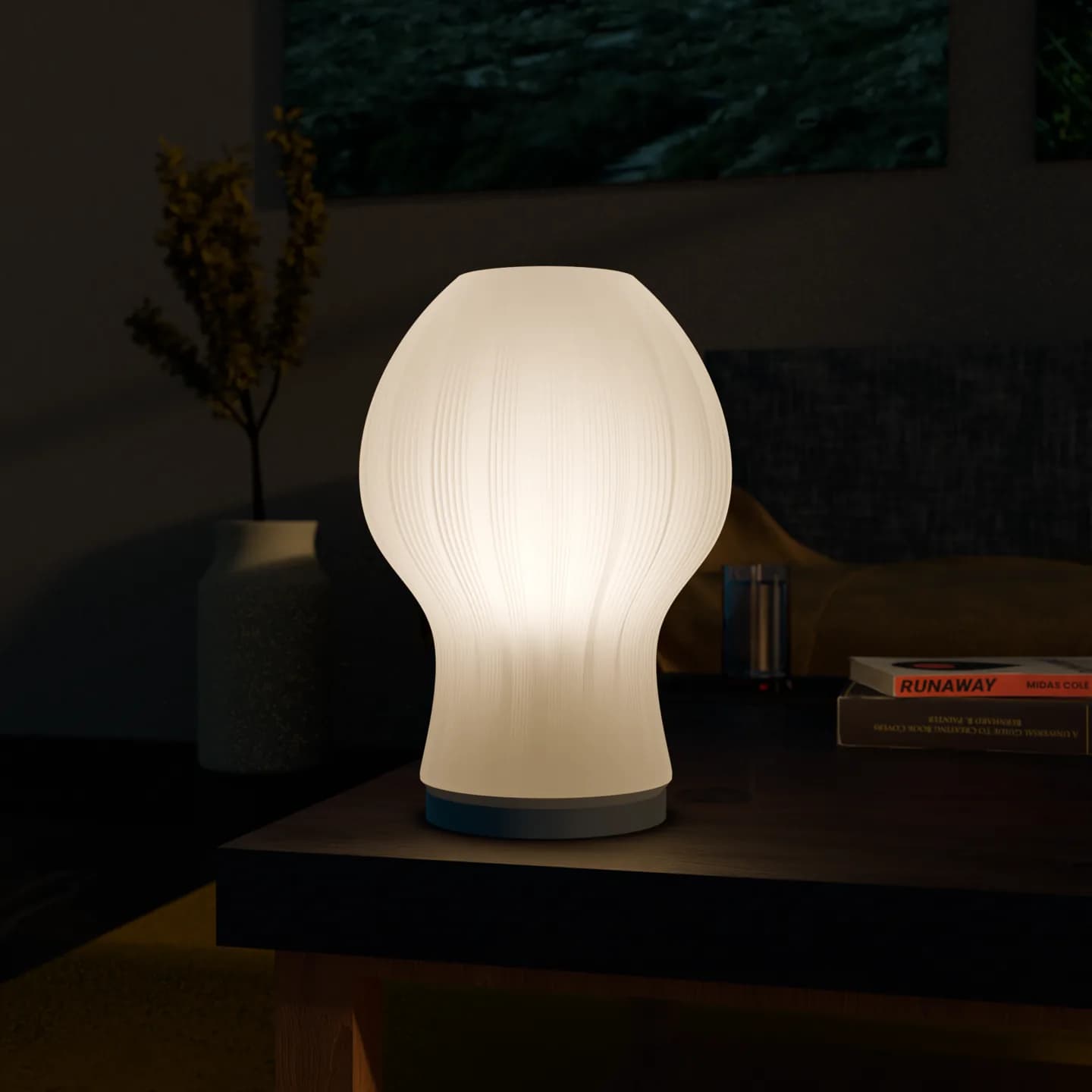 Amy – Verlicht model op een bijzettafel