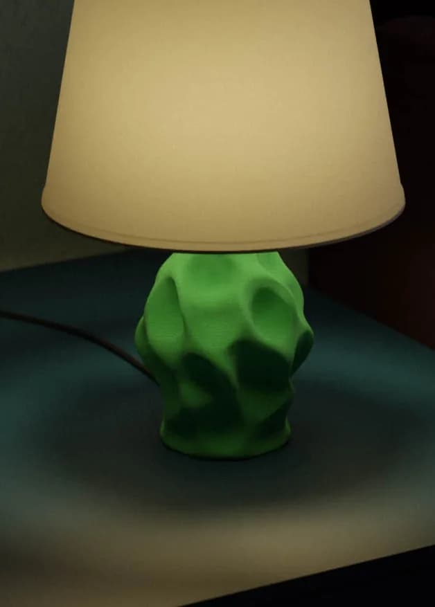 Cell Lamp – Detail van de voet met aparte kap