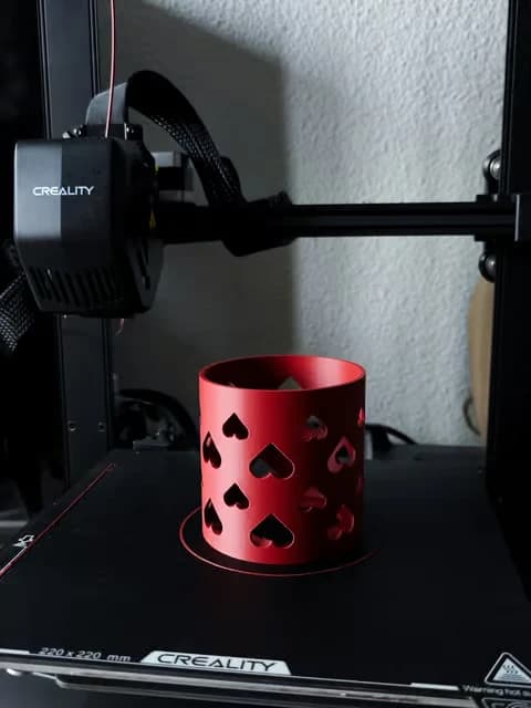 Light of Love: heart LED light holder, design view 1