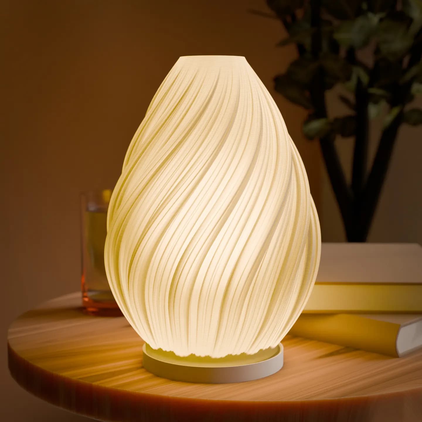 Spiral Flame – Brandend met warm licht door de gedraaide plooien